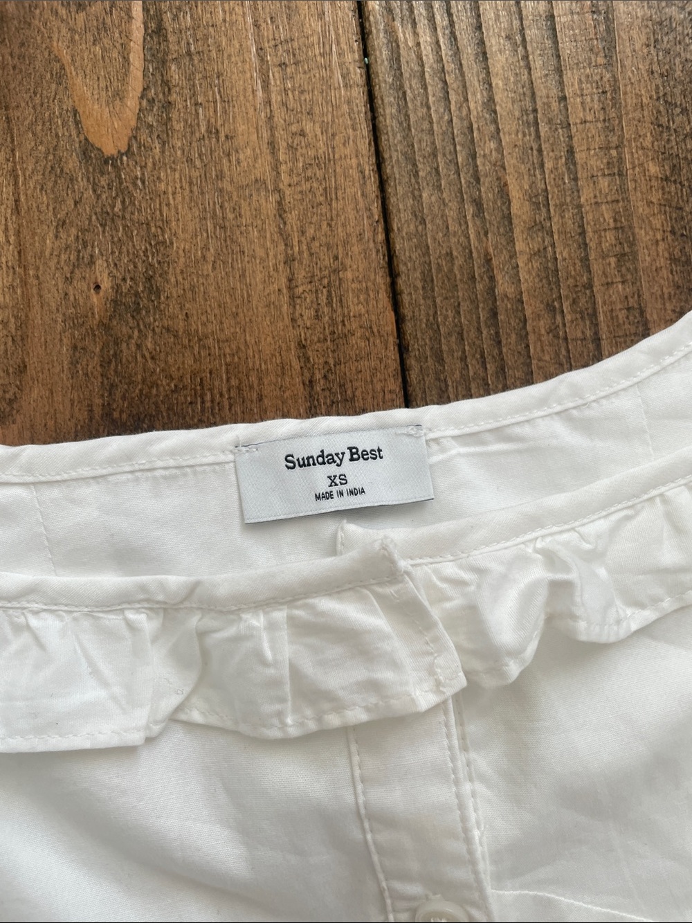 Sunday Best White Ruffled Square-Neck Tank Camisole - Picture 2 of 3